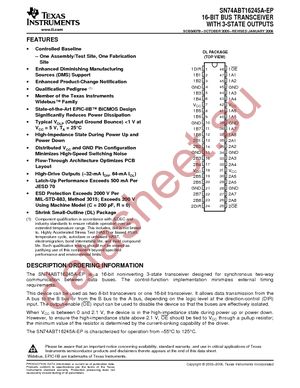 CABT16245AMDLREP datasheet  